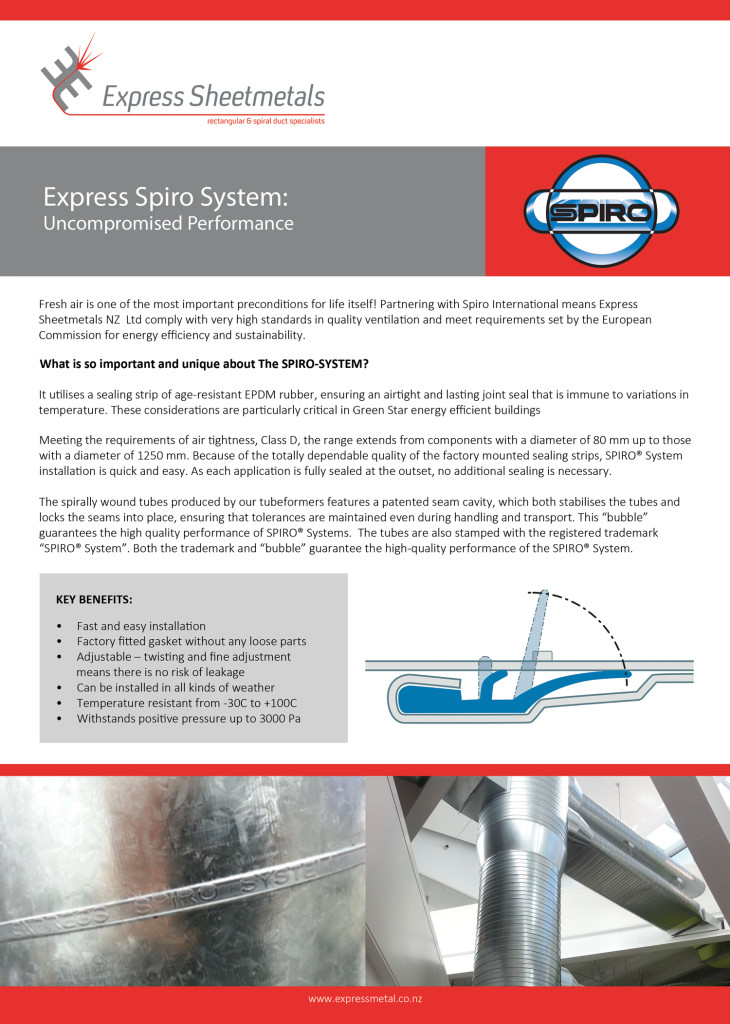 The Spiro System - Express Sheetmetals